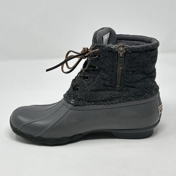 Sperry Womens Gray Size 6 Quilted Duck Boots rain Snow Boot Shoes STS97562 - Picture 6 of 16